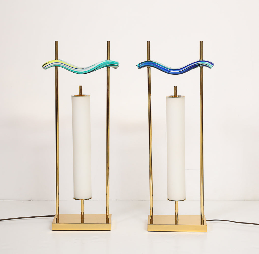 Maniglie Venini Table Lamps by Roberto Giulio Rida