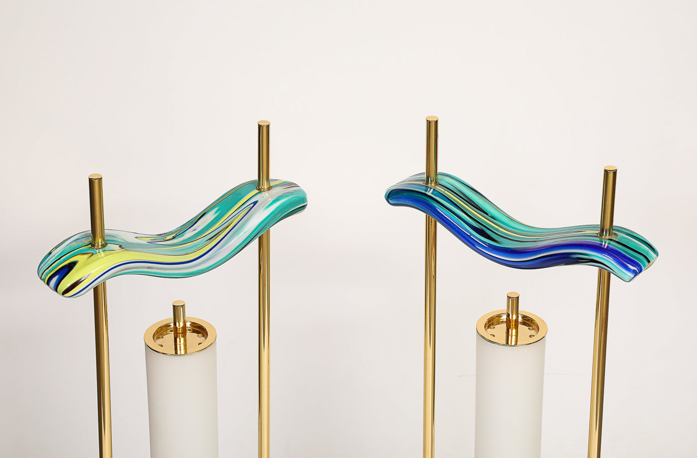 Maniglie Venini Table Lamps by Roberto Giulio Rida