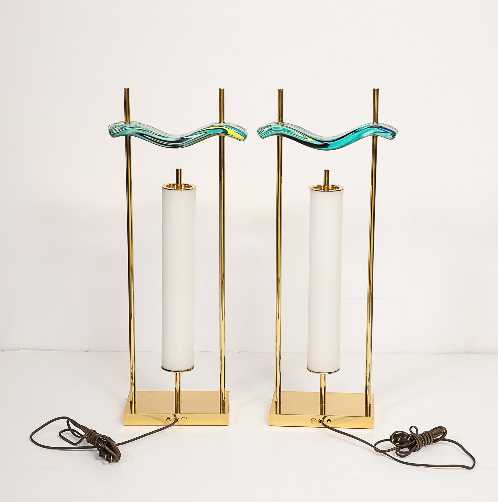 Maniglie Venini Table Lamps by Roberto Giulio Rida