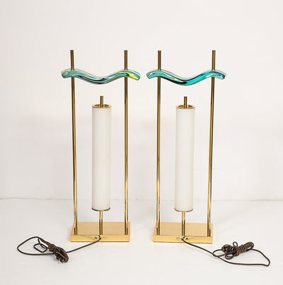 Maniglie Venini Table Lamps by Roberto Giulio Rida