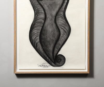 Charcoal Drawing V5 by Rosanne Sniderman