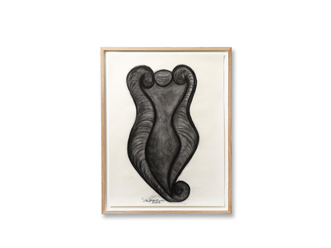 Charcoal Drawing V5 by Rosanne Sniderman
