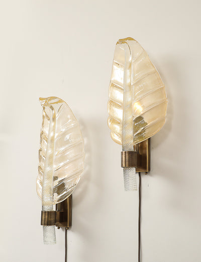 Leaf Wall Lights by Seguso Vetri D'Arte