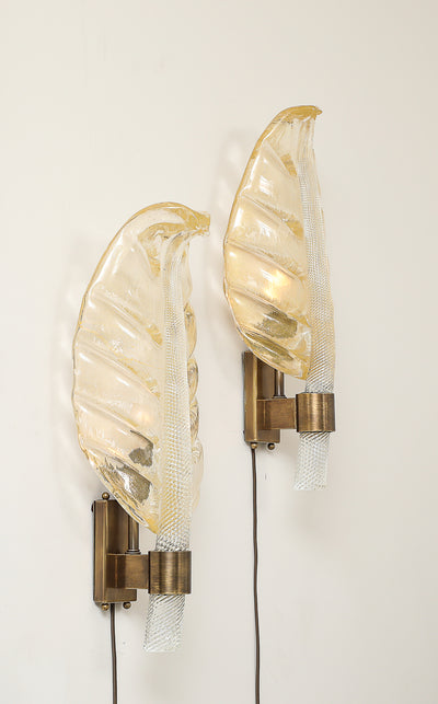 Leaf Wall Lights by Seguso Vetri D'Arte