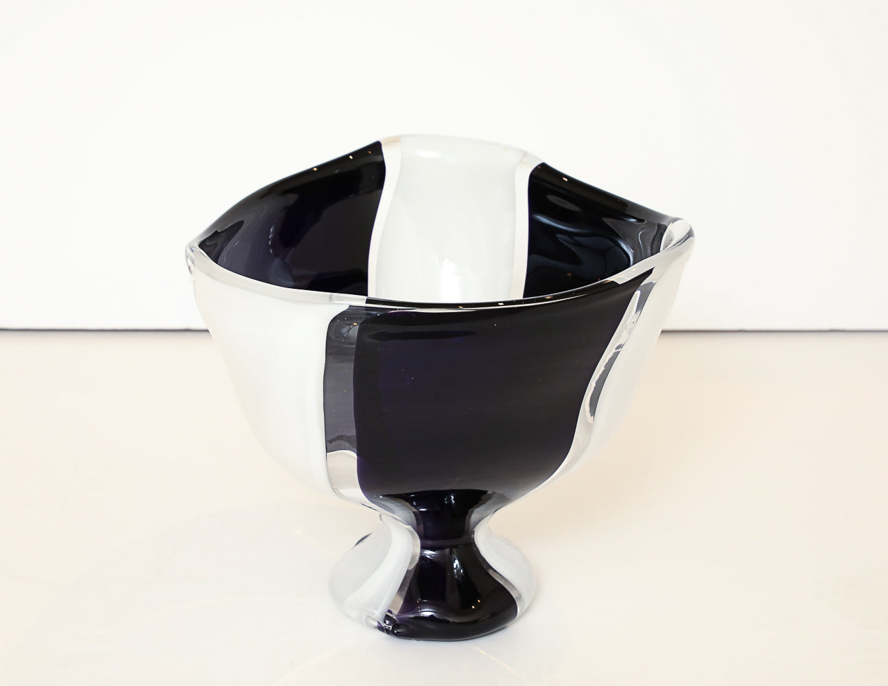 Hand-blown Footed Bowl by Vivarini Murano