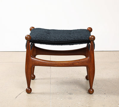 Four Legged Sling Chair with Ottoman by Wendell Castle