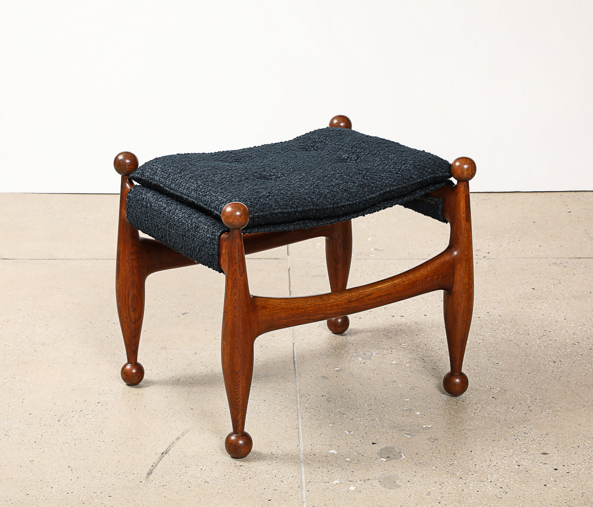 Four Legged Sling Chair with Ottoman by Wendell Castle