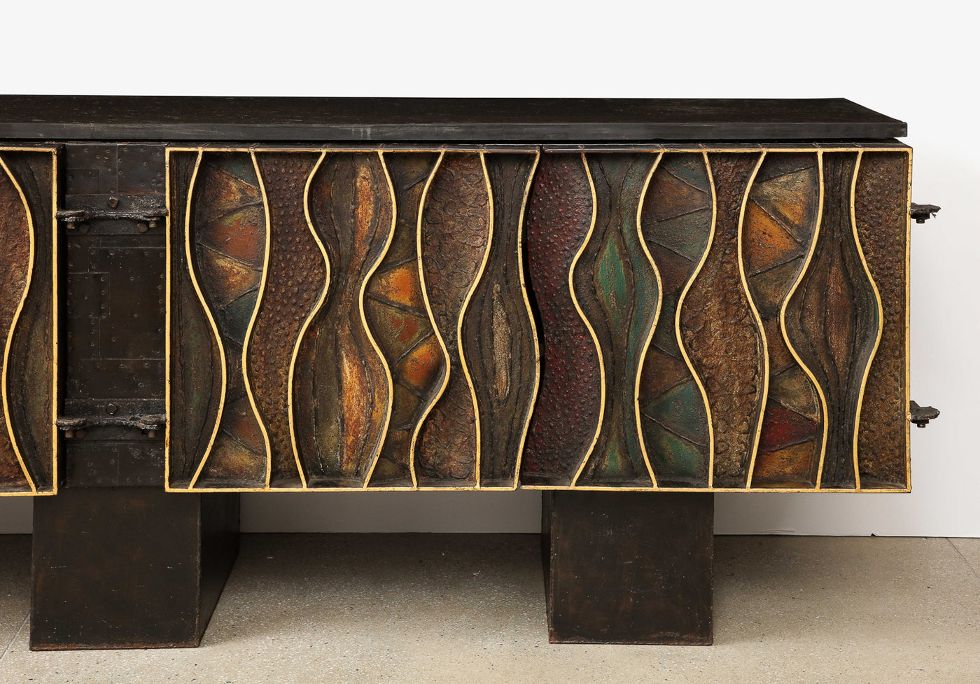 Wavy Front Cabinet by Paul Evans
