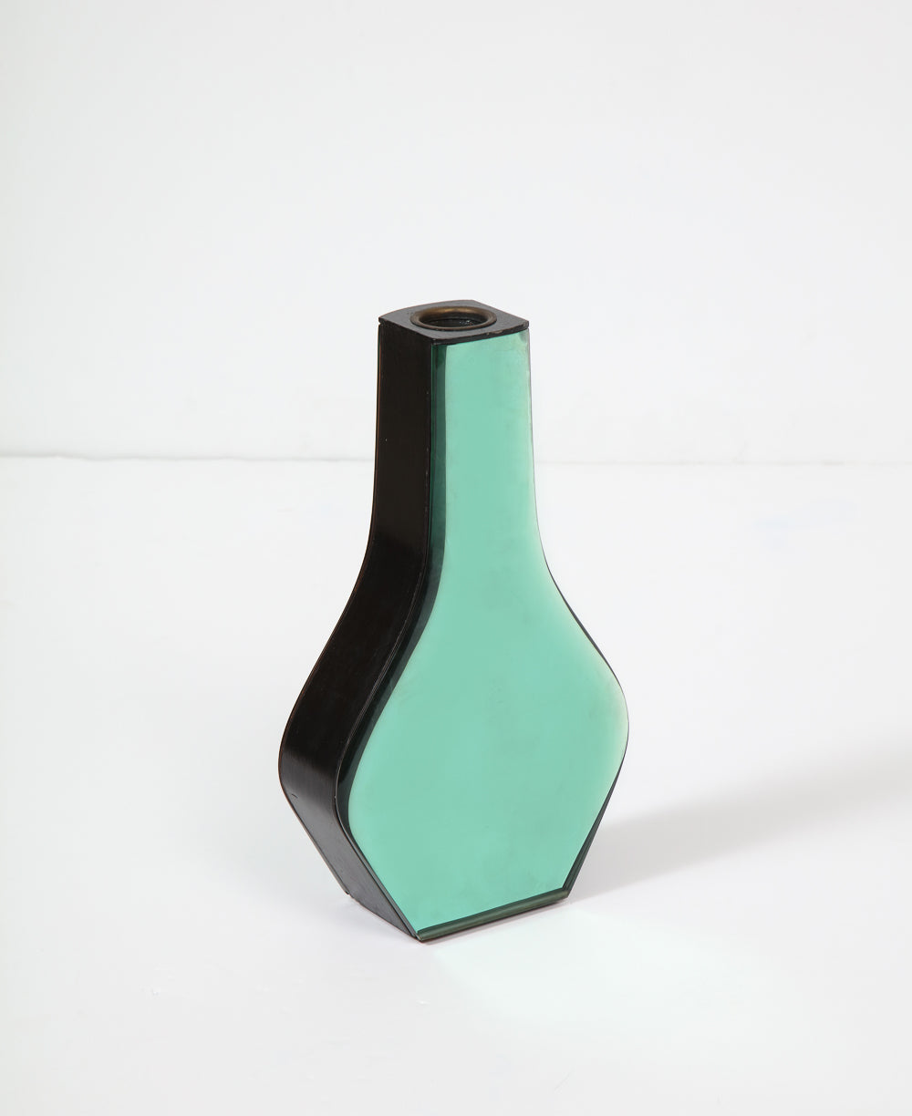 Rare Colored Glass Vase, Model No. 2122 by Max Ingrand for Fontana Arte