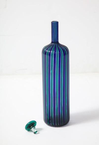 Cane Stopper Bottle by Paolo Venini