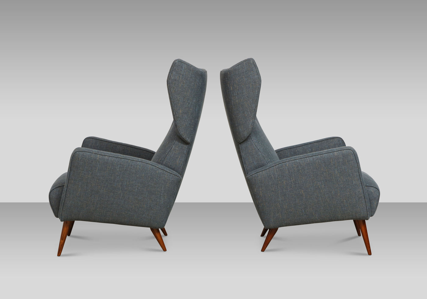 Rare Pair of Lounge Chairs by Gio Ponti