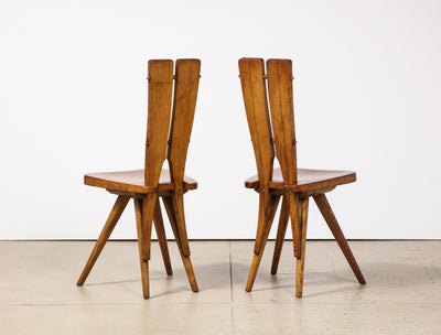 Rare Pair of “Casa del Sole” Chairs by Carlo Mollino