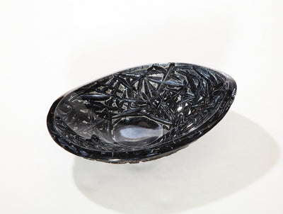 Studio-Made Carved Glass Dish #5 by Ghiró Studio