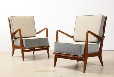 Rare Pair of Open Armchairs by Gio Ponti for Cassina