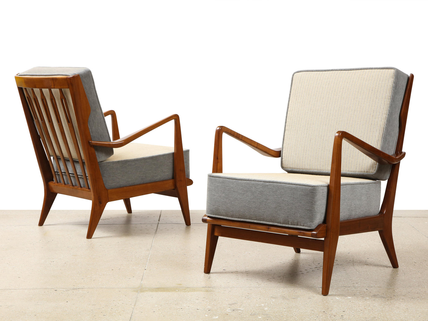 Rare Pair of Open Armchairs by Gio Ponti for Cassina