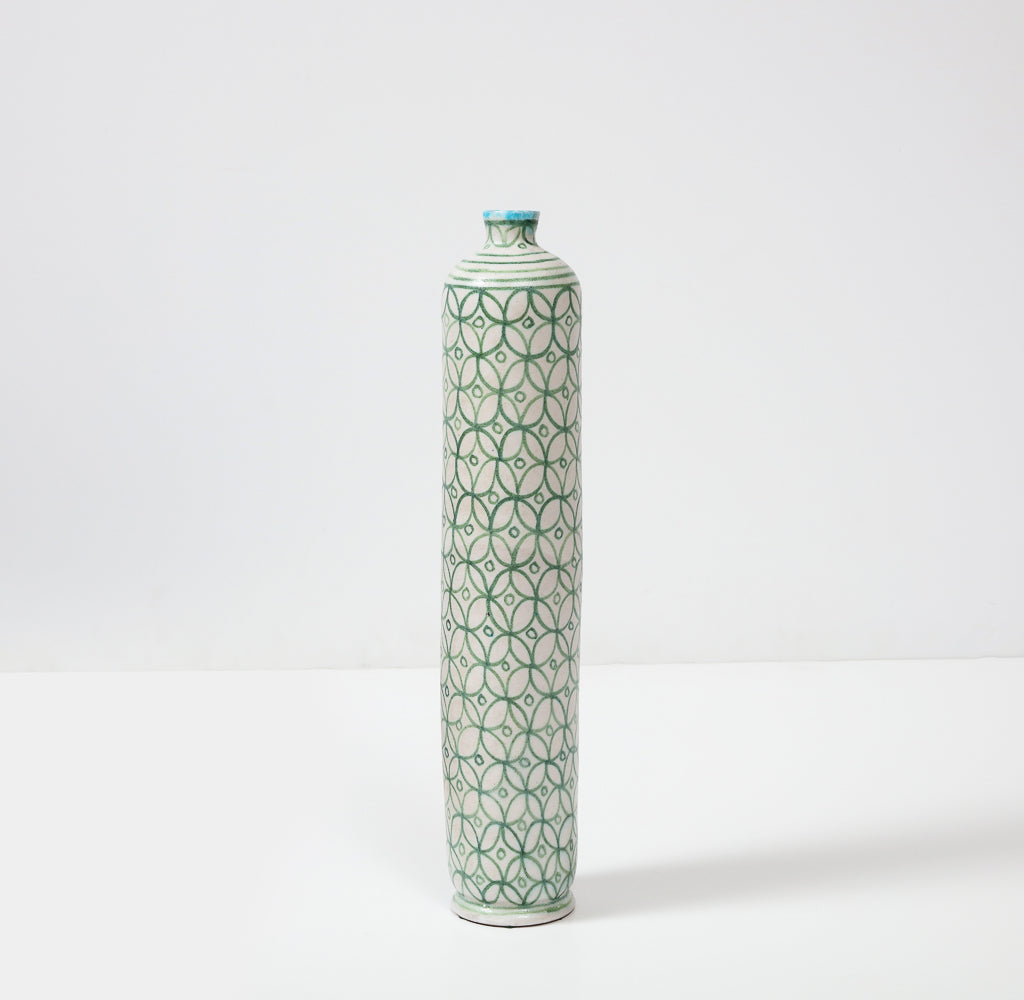 Tall Hand painted Vase by Guido Gambone