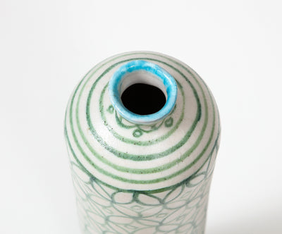 Tall Hand Painted Vase by Guido Gambone