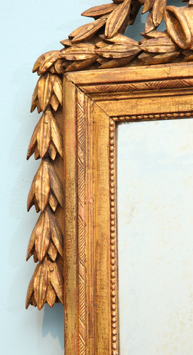 Louis XVI Carved & Gilded Mirror
