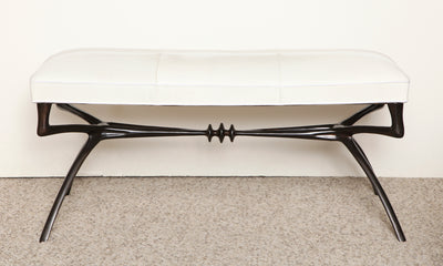 “Atlante" Upholstered Bench by Alexandre Logé