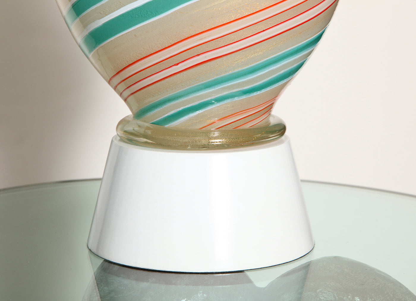 Hand-Blown Glass Lamp with Handles by Barovier, Murano