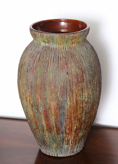 Large-scale Textured Vase By Zaccagnini
