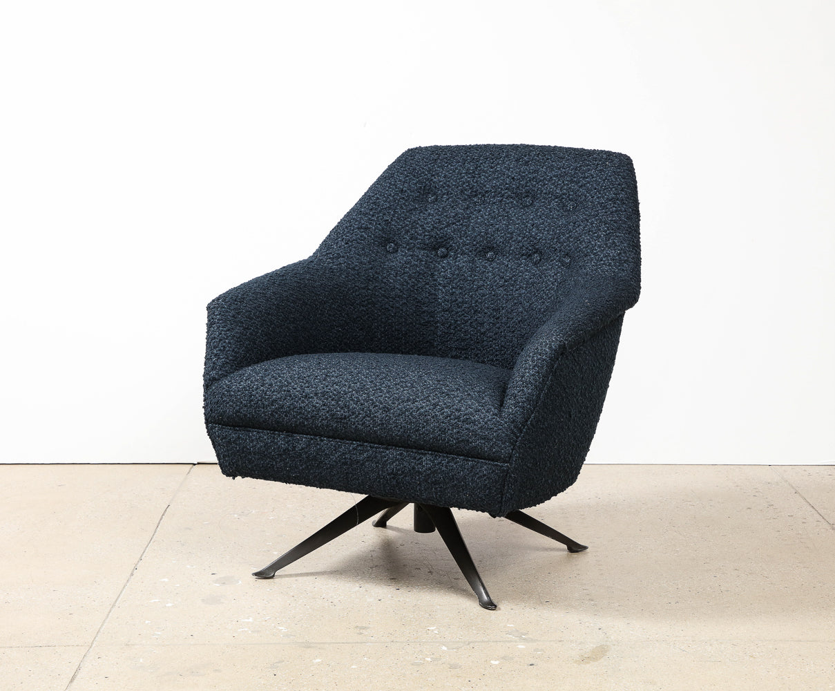 Rare Pair of Swivel Lounge Chairs by Osvaldo Borsani for ABV