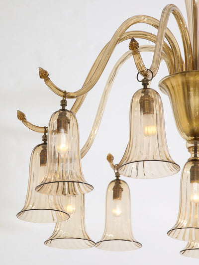 12 Light Chandelier #2073 by Napoleone Martinuzzi for Venini