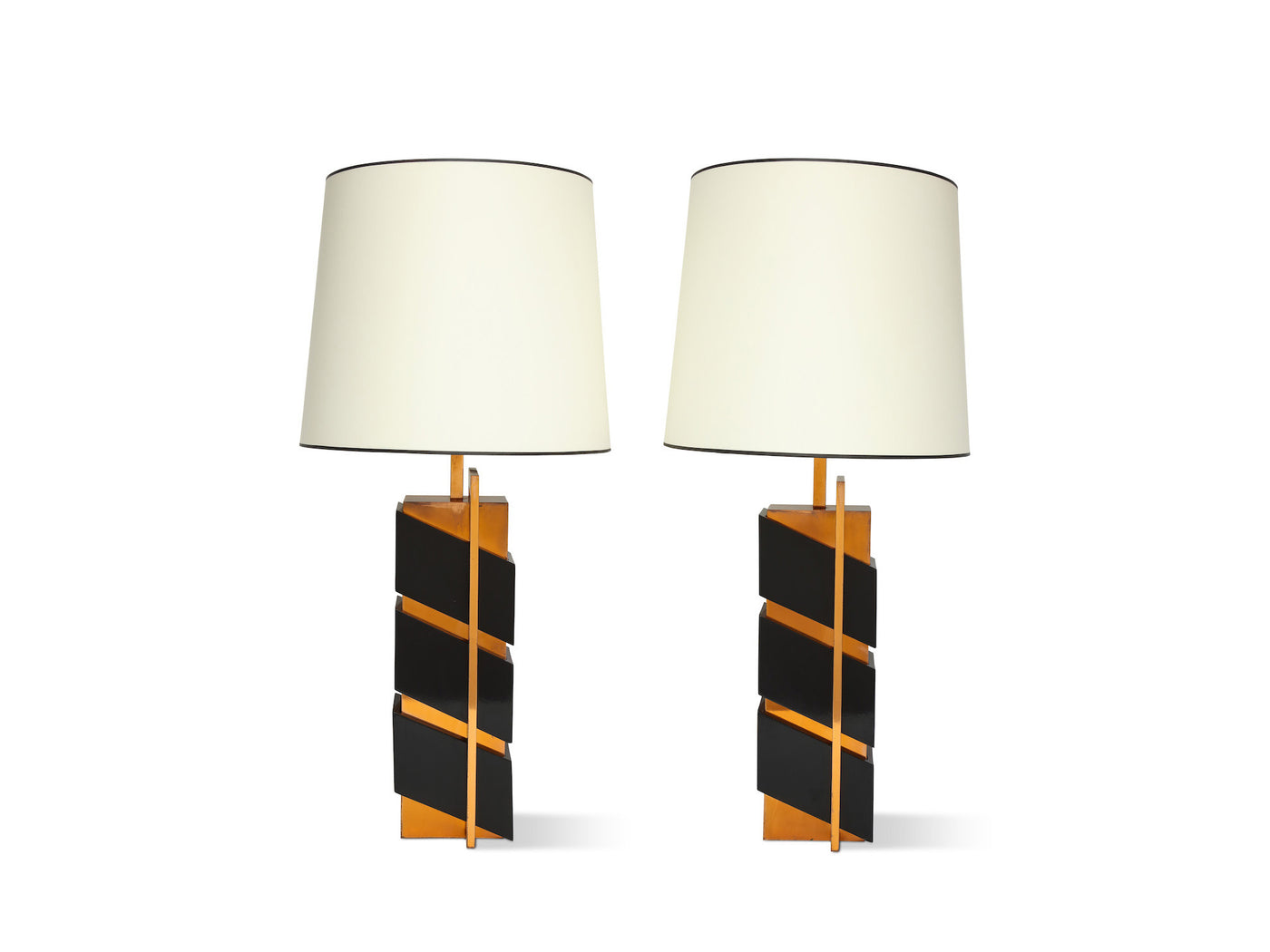 Unique Pair of Modernist Table Lamps by Edith Norton