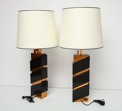 Unique Pair of Modernist Table Lamps by Edith Norton