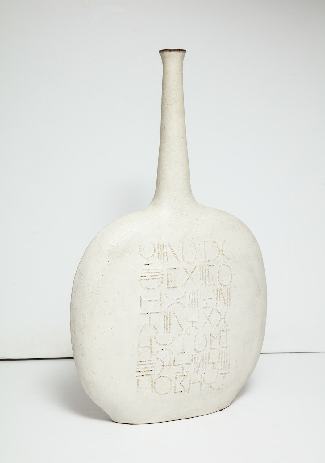 Unique Bottle-Form Vase by Bruno Gambone
