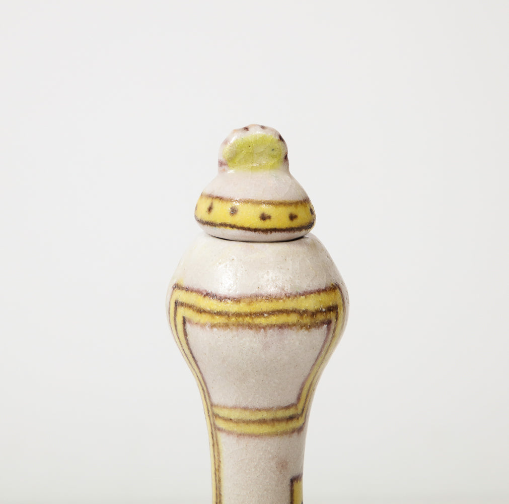 Stoneware Bottle with Stopper by Guido Gambone