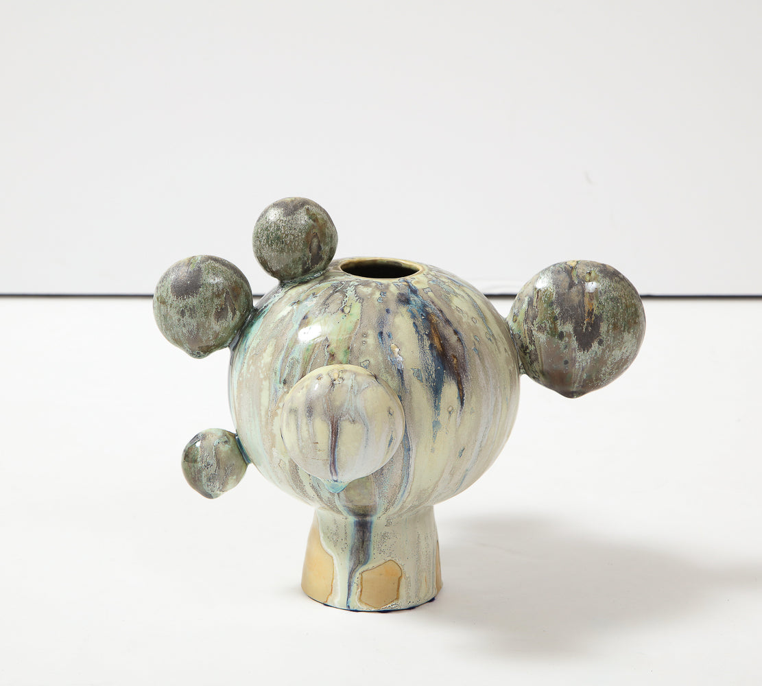 Vernal Green Porcelain Vase 1 by Robbie Heidinger