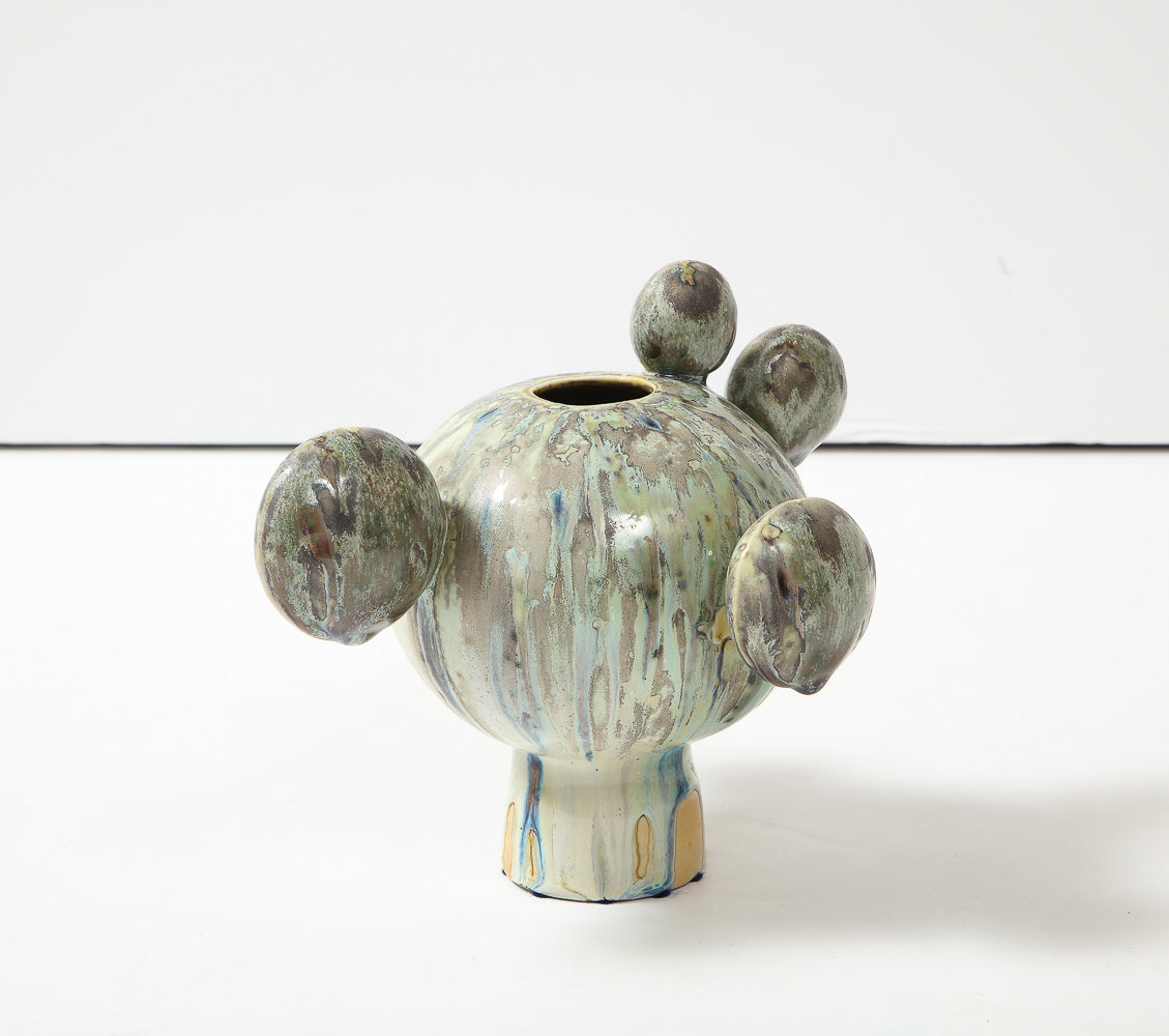Vernal Green Porcelain Vase 1 by Robbie Heidinger
