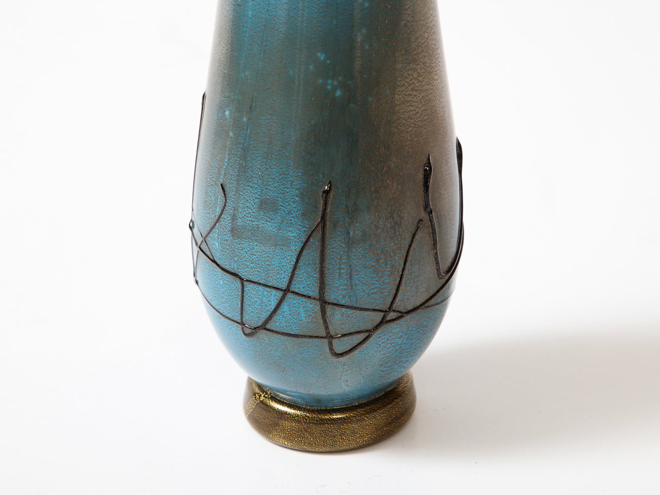 Hand-blown Murano Glass Vase by Ermanno Nason for Cenedese