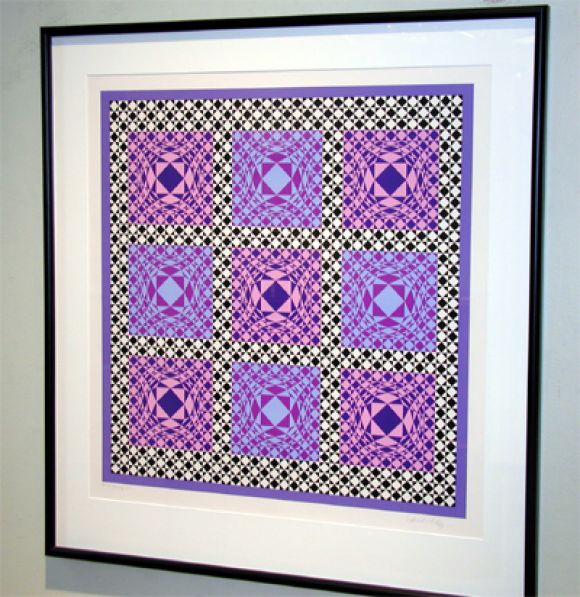 Kinetic Print By Victor Vasarely