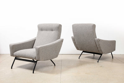 Rare Pair of Lounge Chairs by Joseph Andre Motte