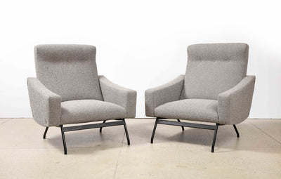 Rare Pair of Lounge Chairs by Joseph Andre Motte