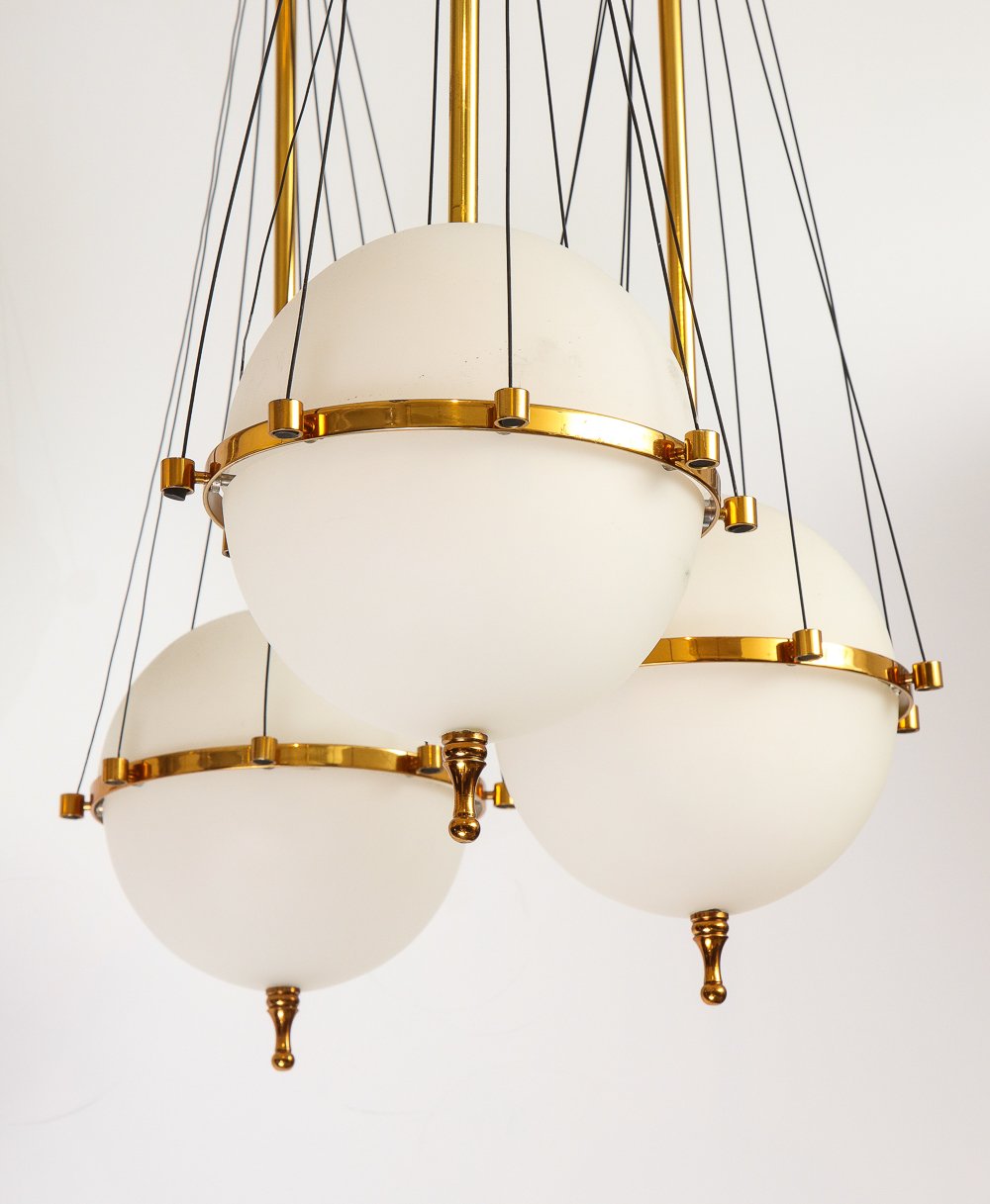 Rare Chandelier by Angelo Lelii for Arredoluce