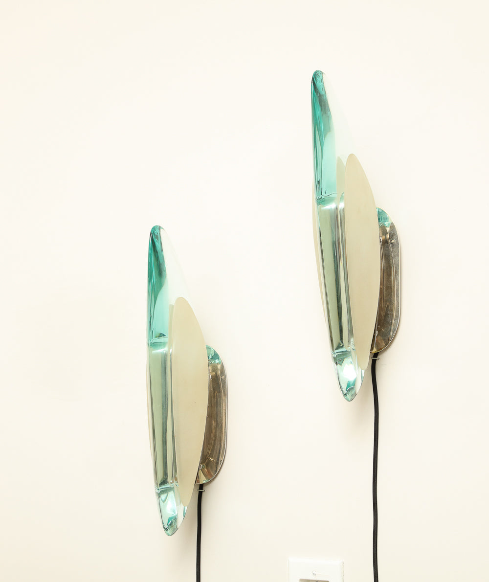 No. 1552 Sconces by Max Ingrand for Fontana Arte