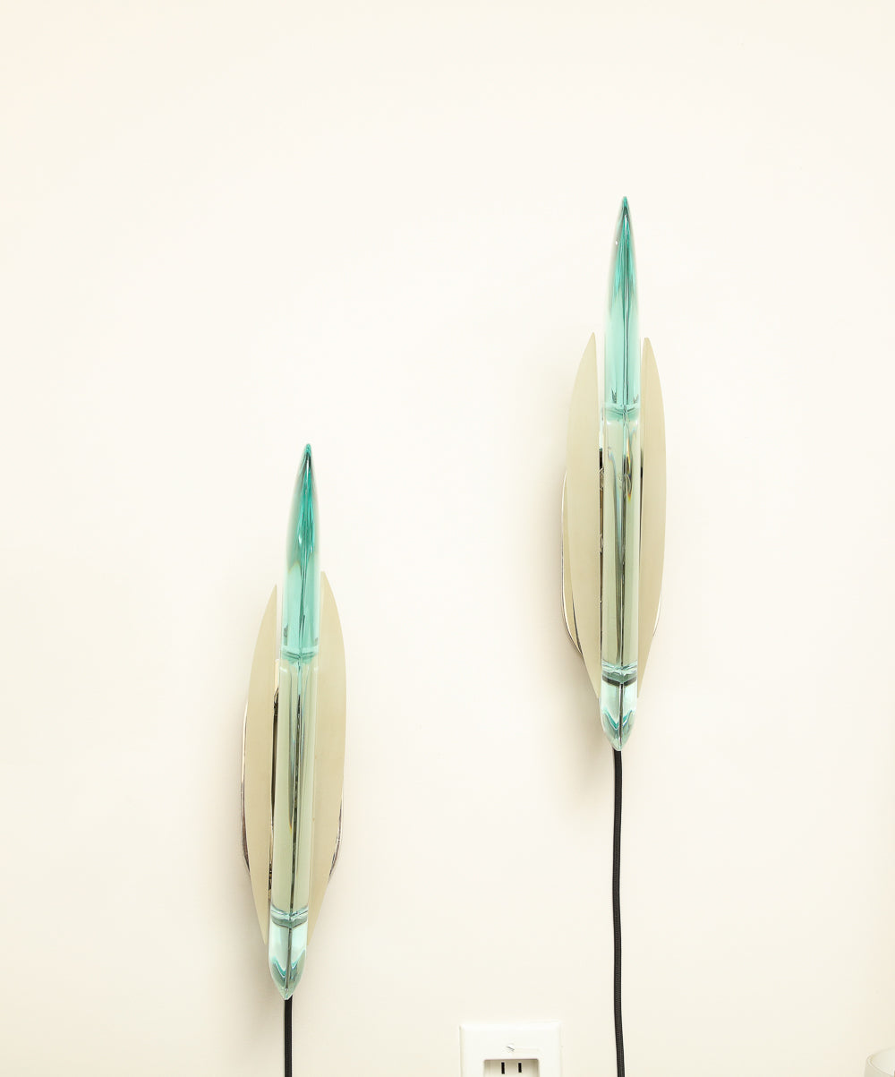 No. 1552 Sconces by Max Ingrand for Fontana Arte