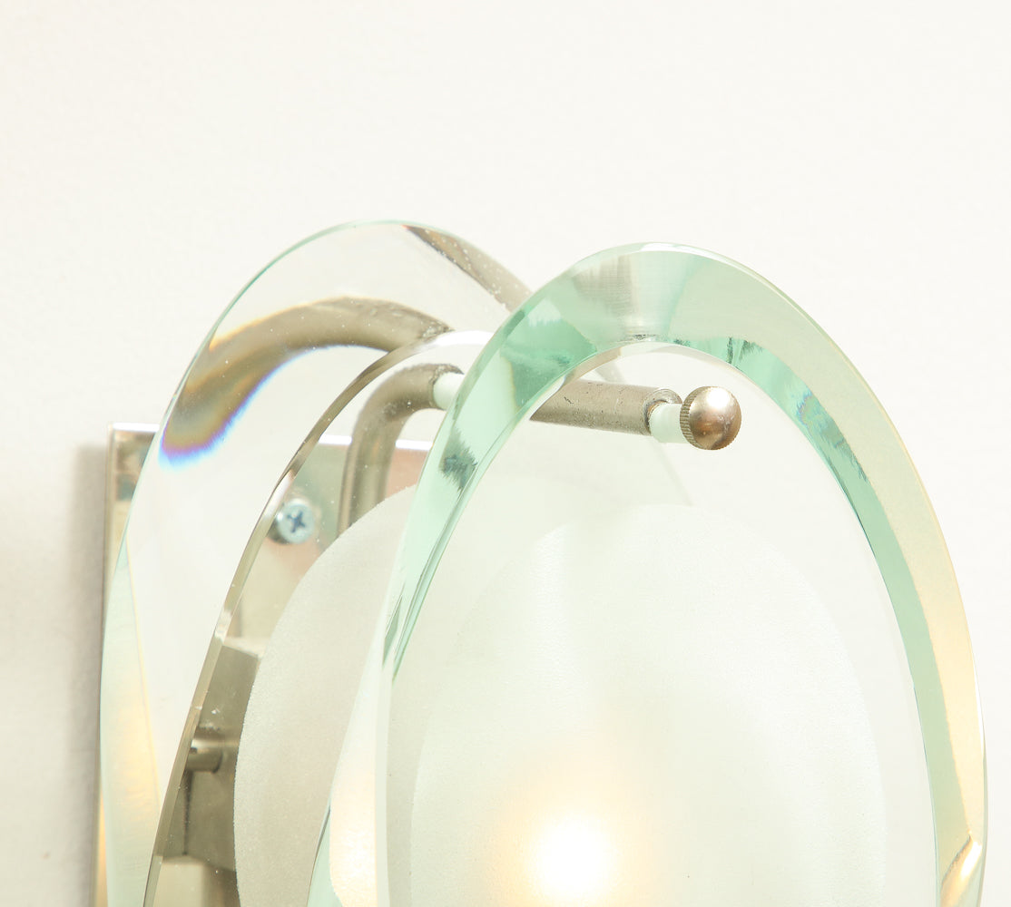 No. 2093,  Rare Pair of Sconces by Max Ingrand for Fontana Arte