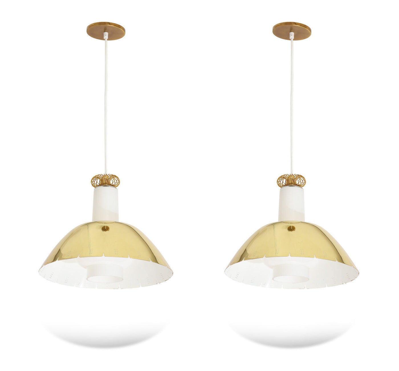 Pair of K-20 Pendants by Paavo Tynell for Idman