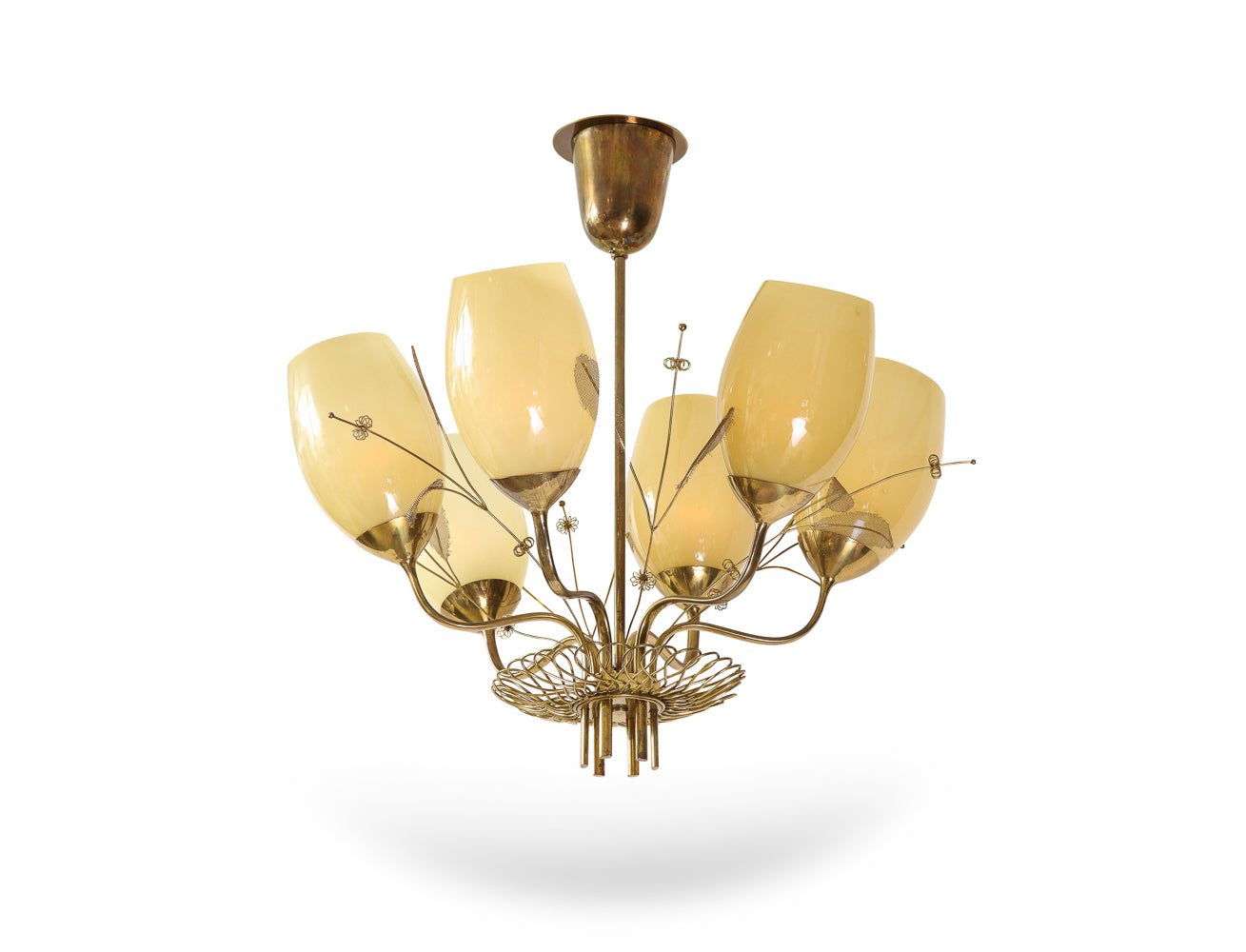 Six Light Ceiling Fixture by Paavo Tynell