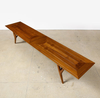Custom Architectural Cocktail Table / Bench by Paul Laszlo