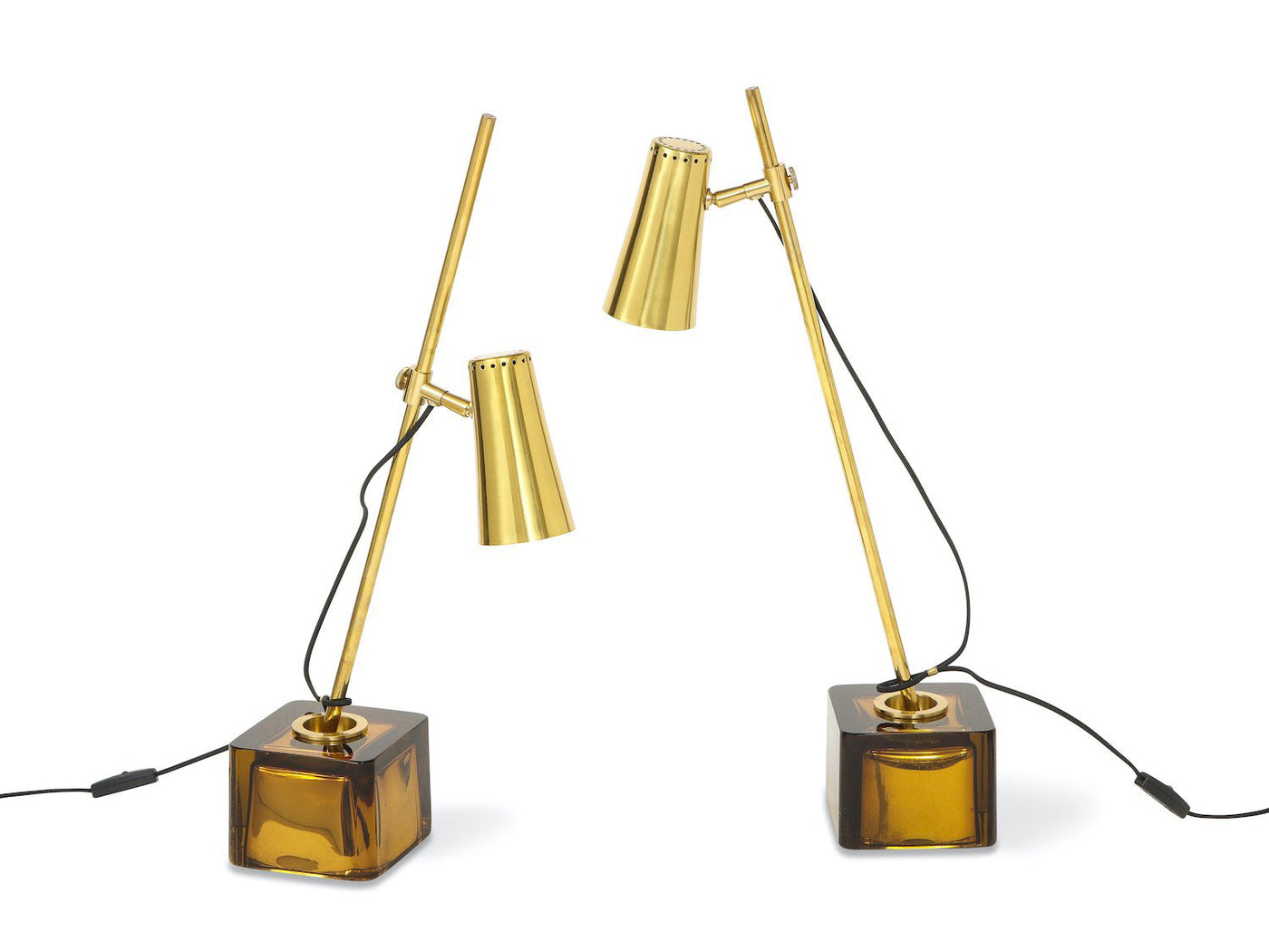 Pair of “Up and Down Seguso” Table Lamps By Roberto Giulio Rida