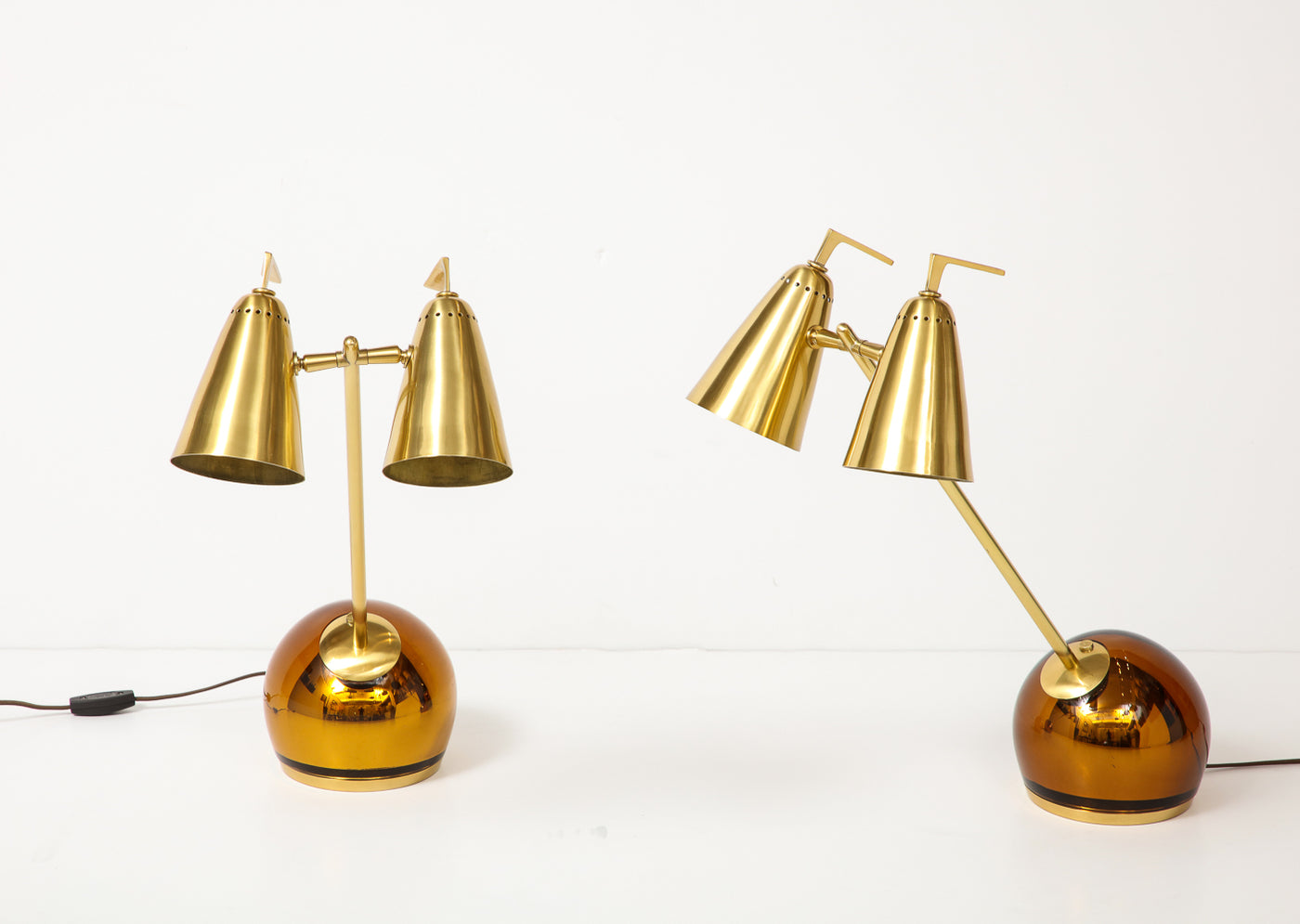 Pair of Seguso Doppio Table Lamps by Roberto Giulio Rida