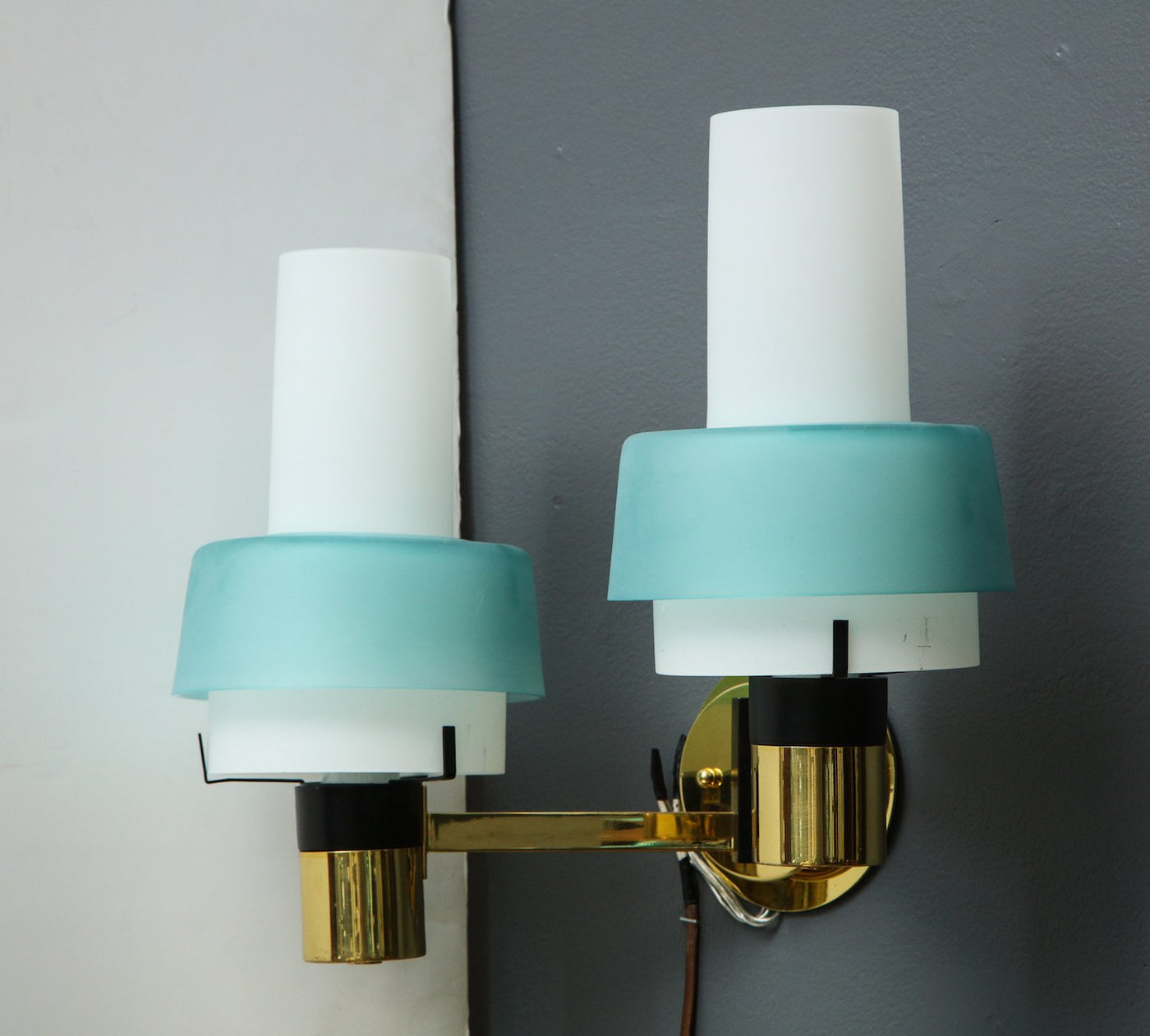 Pair of Two-Arm Sconces By Stilnovo