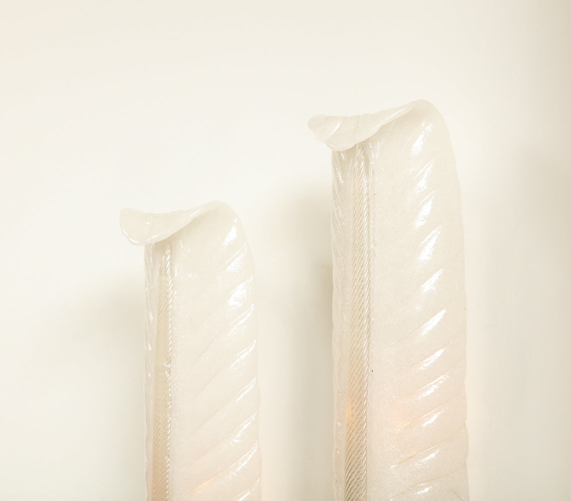 Pair of No. 413 Wall Lights by Tomaso Buzzi for Venini