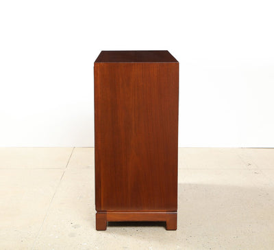 Leather-Front Chest of Drawers By Tommi Parzinger for Charak Modern